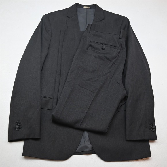 Banana Republic 40R 34x32 Gray Cerruti 100% Wool Modern Mens Jacket Pants Suit
